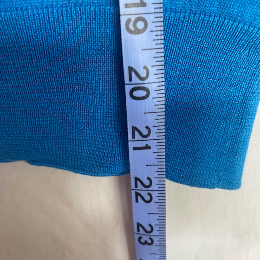 Lafayette 148 New York Blue Santo Cotton Knit Sleeveless Medium NEW MSRP $170 - Picture 6 of 9